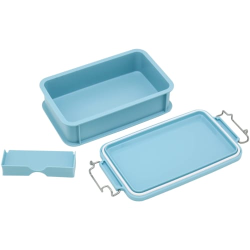 OSK EARTHY Container Lunch Box with Dividers, 750ml, Mint Green, Made in Japan, CNT-750