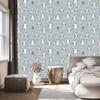 Owls on a green background wallpaper for living room and bedroom 50x1000