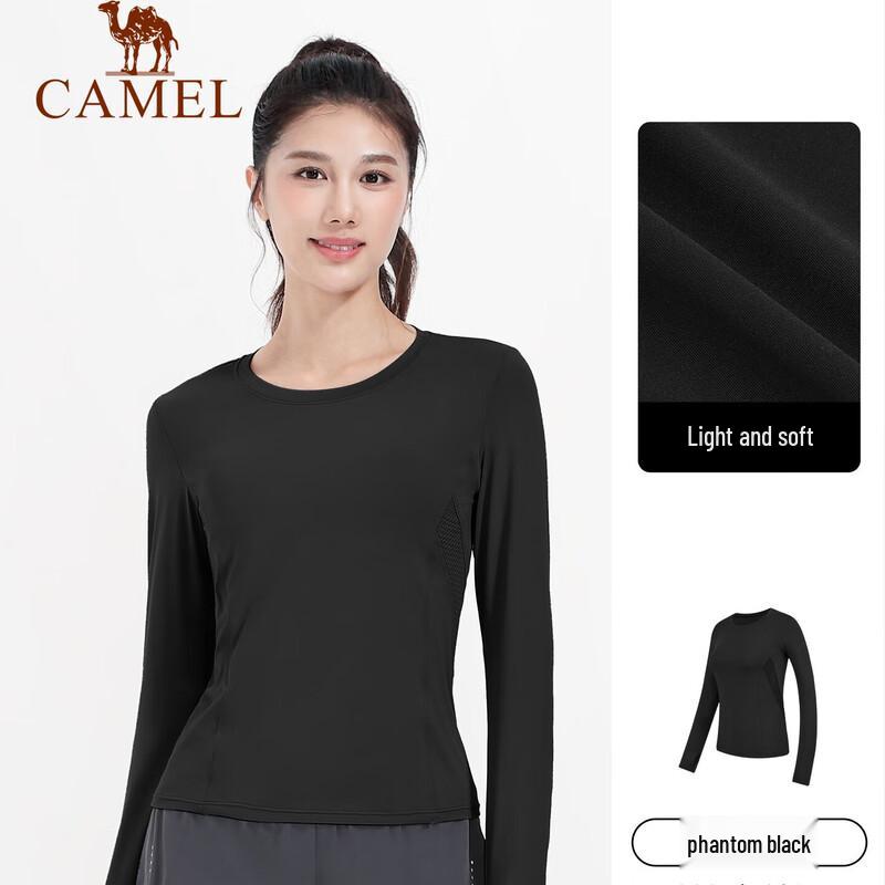 Camel Women's Crew Neck Long Sleeve T-Shirt