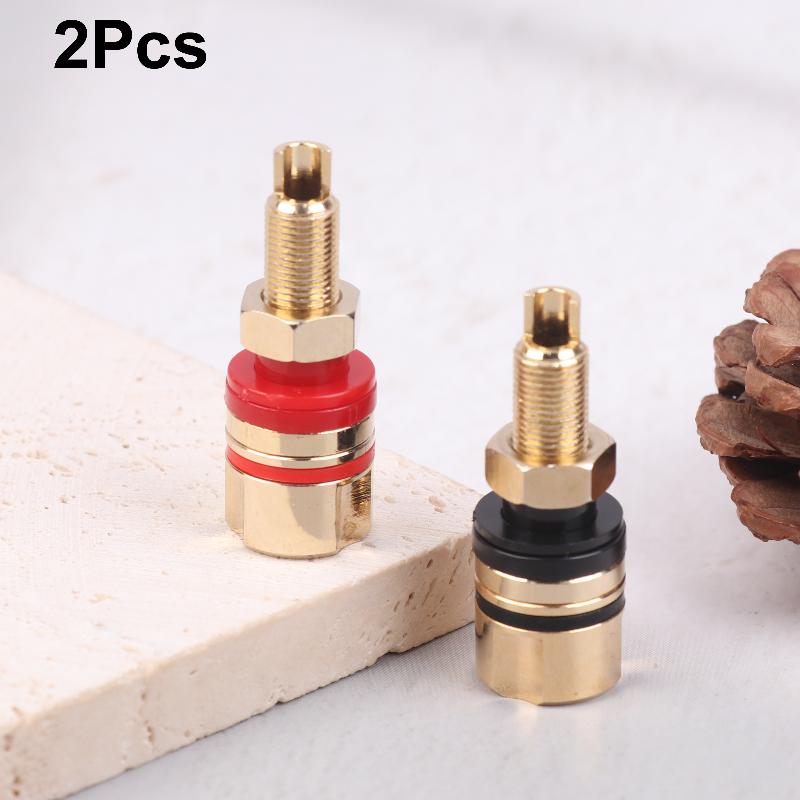 

A Pair Banana Connector Full Copper Plug Socket High Quality Terminal Audio Post 8Mm Amplifier Terminal Block one size