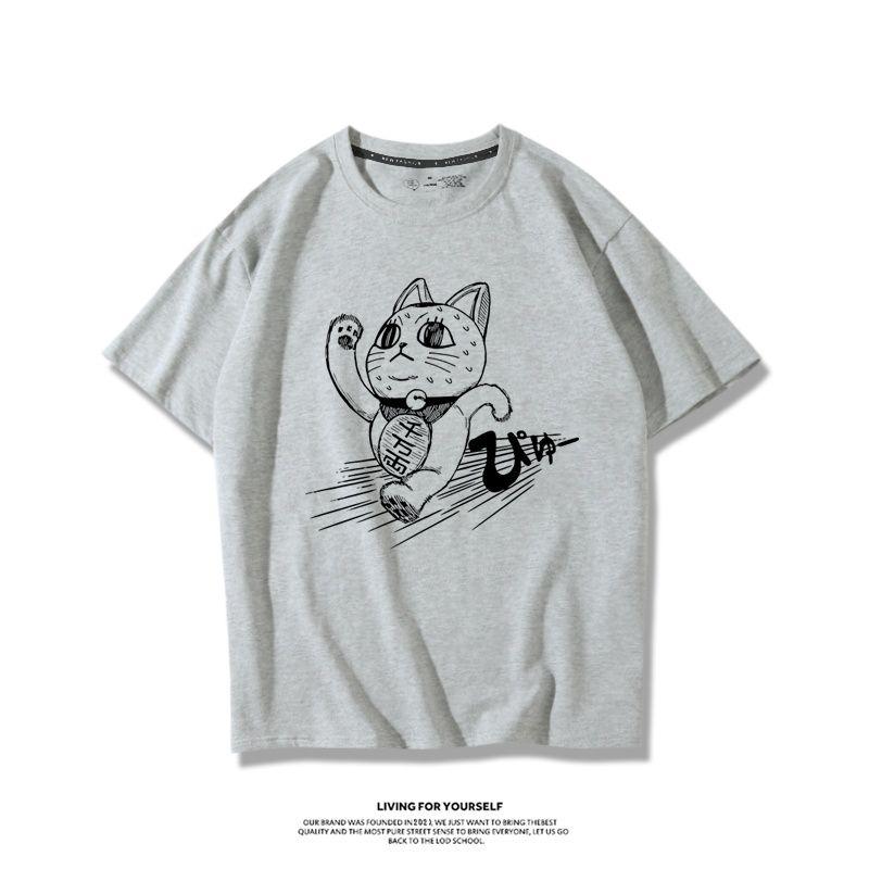 Dandadan Grafický potisk Podzimní Čistá bavlna Pánské a Dámské Tričko Krátký rukáv Streetová móda Trendové oblečení Anime Tričko