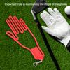 DIY Plastic Golf Gloves Keeper Stretcher Gloves Support Frame Rack Holder (Red)