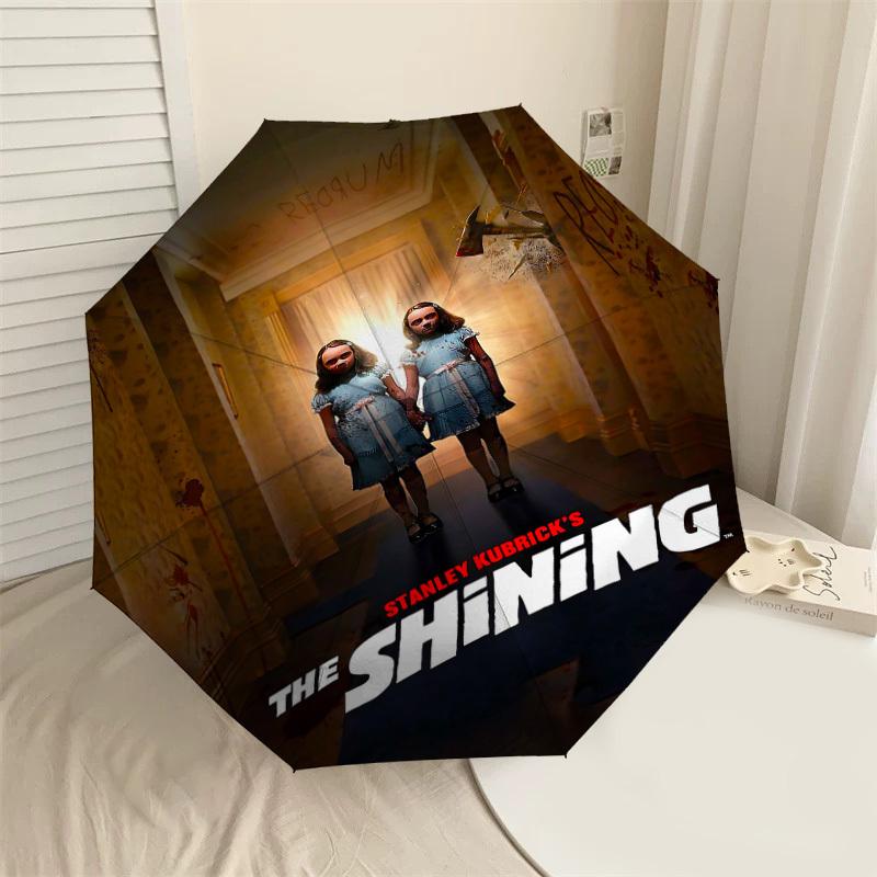 

1pc twins hallway Automatic Open/Close Umbrella Compact Folding Umbrella with 8-Rib Shaft lightweight esign, for Women/Men1131A