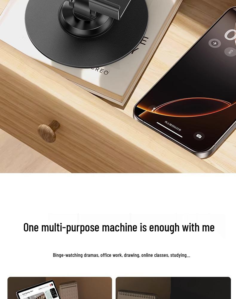 Adjustable Rotatable Metal Stand for Phones & Tablets—Perfect Lazy Gift with Custom Logo