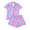 Halloween Women Pajamas Set Ghost Pumpkin Print Short Sleeve Button Down Shirts And Shorts Sleepwear Set 2 Piece Loungewear Pjs Short Set