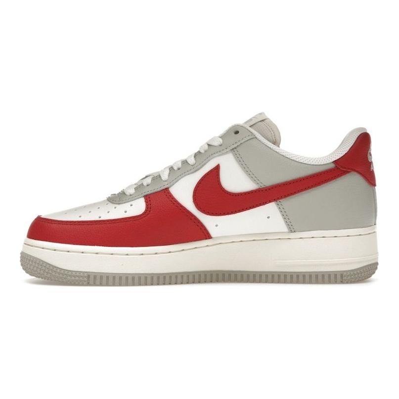 Nike Air Force 1 07 LV8 Gym Red Toe Men Sneakers Light-Iron-Ore Pale-Ivory Phantom HJ9094-012