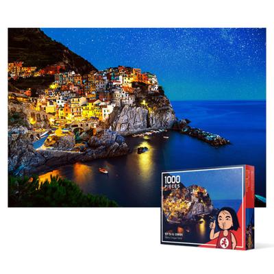 1000 Piece Jigsaw Puzzle - Cinque Terre Night, Popular Korean Puzzle