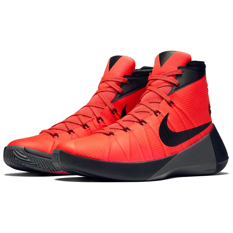 Nike Hyperdunk 2015 Comfortable Lightweight Shock Absorption Non-Slip Wear-Resistant High-Top Basketball Shoes Men Sneaker Red Black 749562-600