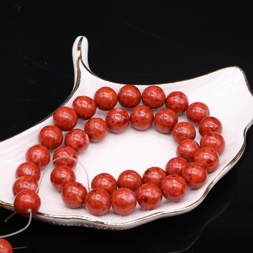 Korálky Imitace Korálu Kulaté Izolační Korálky 10-14mm Pro Výrobu Šperků DIY Náhrdelník Náramek Náušnice Příslušenství