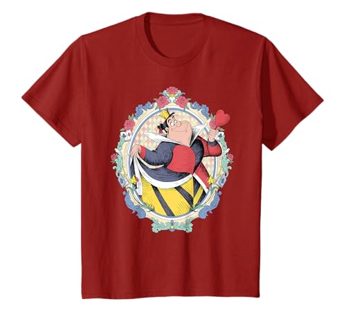 Disney Villains Queen of Hearts Alice in Wonderland Illustration Style T-Shirt