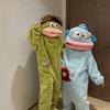Pyjama Monstre à Grande Bouche pour Enfants Pyjama Drôle Doublé Polaire Corail Pyjama à Capuche Dessin Animé Nouveau pour Enfants