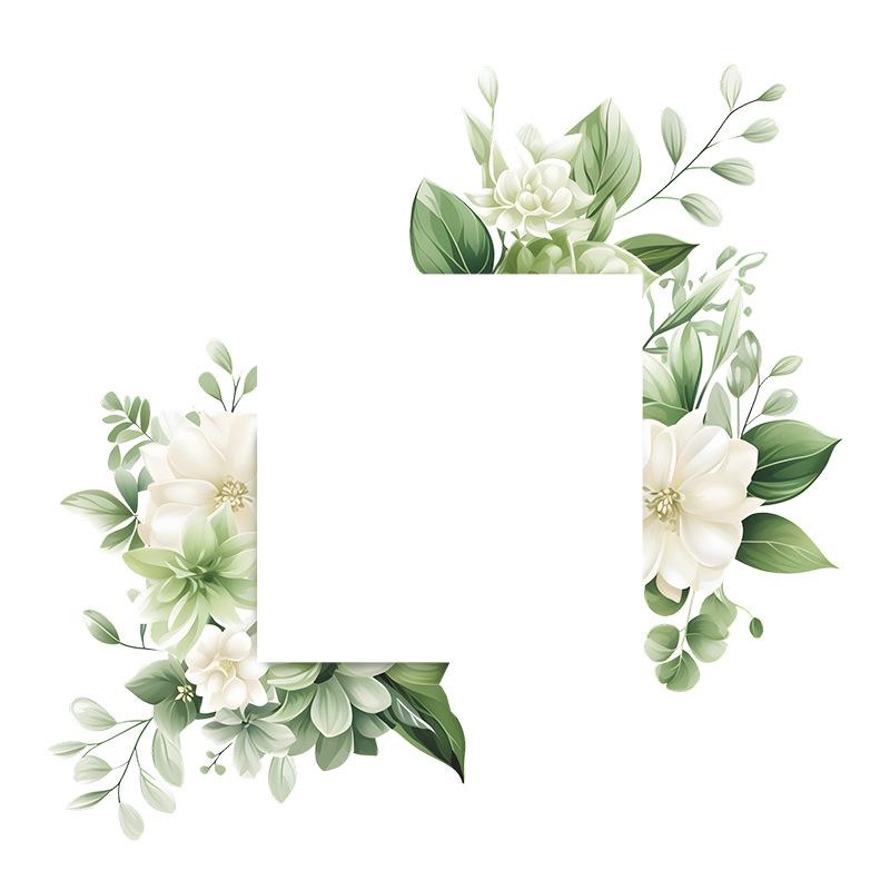 Green Plants Rose Daisies Peony Flowers Leaf Switch Stickers Home Decoration Wall Stickers Self-adhesive
