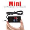 DC 12V 0.28 inch Dual Display LED Digital Temperature Sensor Voltmeter Thermometer Voltage Meter Tester For Car Motorcycle
