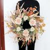 Lifelike Silk Flower Wreath with Foliage Charming Artificial Flower Wreath Adornment for Festive Celebrations or Events