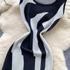Summer Women Sleeveless Striped Knitted Sweater Office Work Slim Bodycon Split Dresses