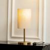 Tisch-LED-Lampe Modern Schlank Messing 48,2 cm Höhe Mit Cremeweißem Zylinder-Lampenschirm Für Schlafzimmer, Wohnzimmer, Nachttisch 1er-Pack