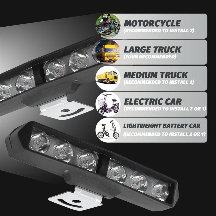 

New 2PCS Motorcycle Electric Vehicle 6LED Auxiliary Headlight Blasting Flash Lamp