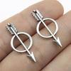 20pcs Arrow Charms Tibetan Bronze Silver Color Pendants Antique Jewelry Making DIY Handmade Craft