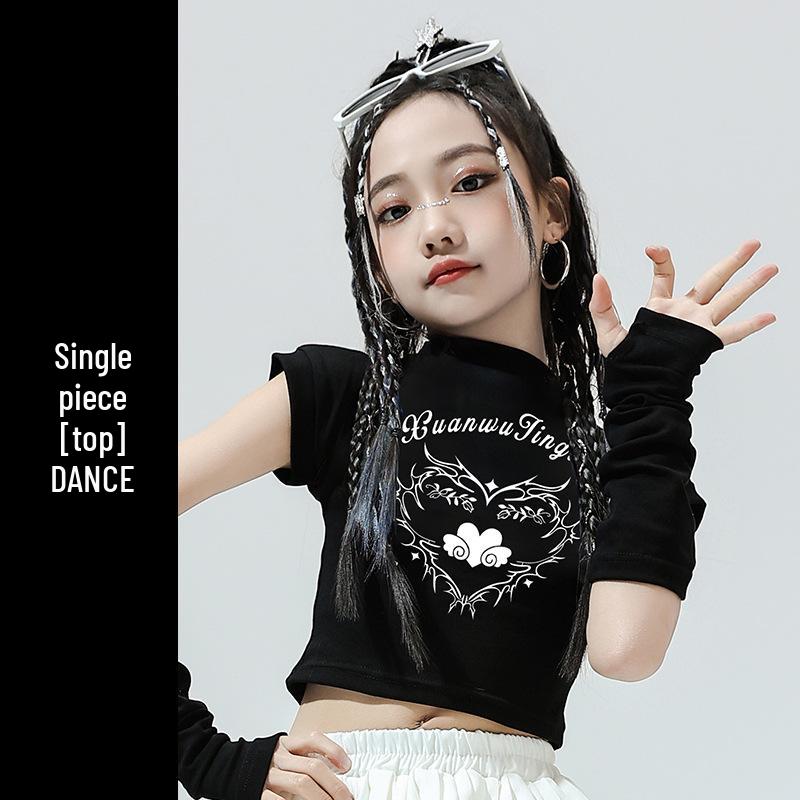 Girls' Jazz Hip Hop Dance Costume Set - Trendy Cheerleading Performance Outfit