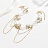 Stylish White Lace Collar Necklace Polyester Alloy Pearls Collarbone Chain Jewelry For Retro Look Any Occasion
