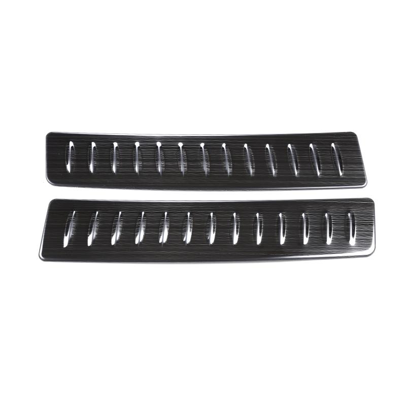 

For Range Rover Velar 2017- Stainless Black Brushed Rear Door Bumper Protector Plate Threshold Cover Trim Parts чорний