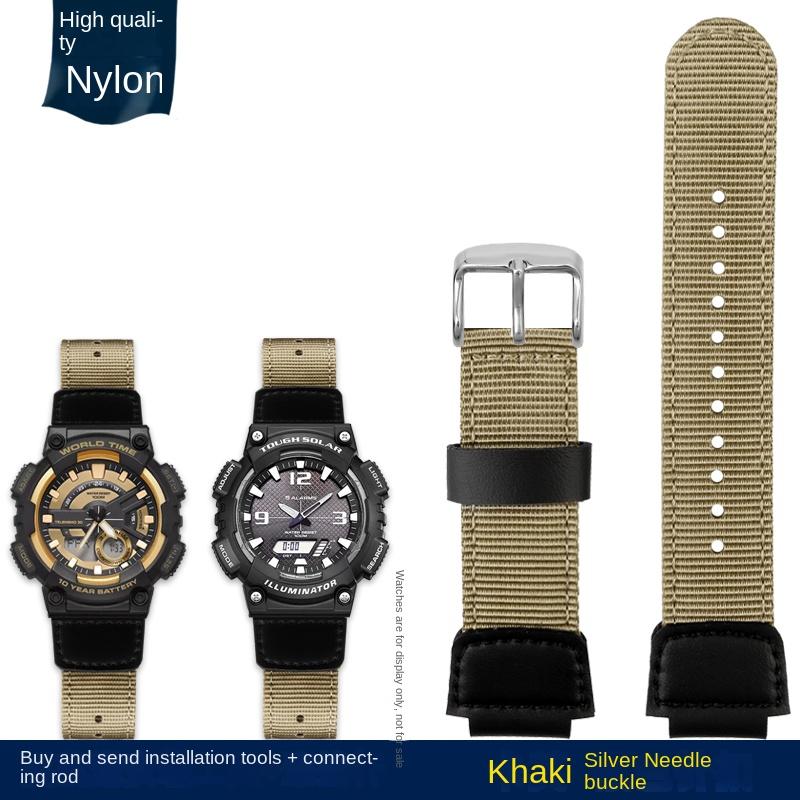 Per Casio AQ-S810W AEQ-110W MCW-200 cinturino da polso in tela di nylon sportivo 16mm 18mm cinturino per orologio cinturino da polso sportivo da uomo