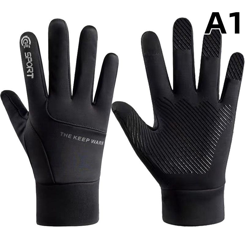 

Осень Зима Уличные Велосипедные Перчатки Тренажерный Зал Фитнес Спорт Бег Теплые Сенсорные Нескользящие Перчатки Мотоциклетные Перчатки Мужские Черные A1