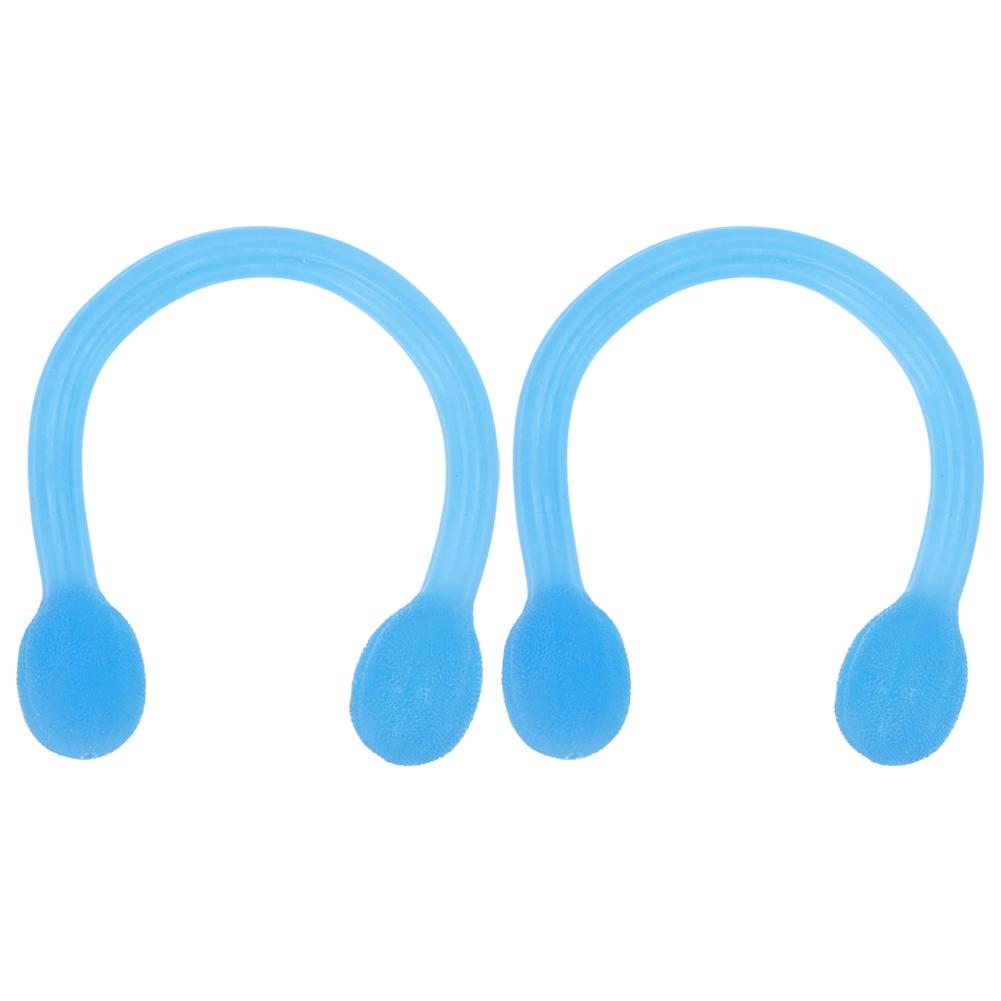 2PCS Silicone Blue Body Shaper Stretched High Elastic Yoga Pull Rope Resistance Stretch Band