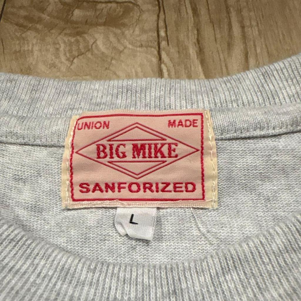 Used Good Condition BIG MIKE 10oz Sunglasses Pocket 3/4 Sleeve Gray L