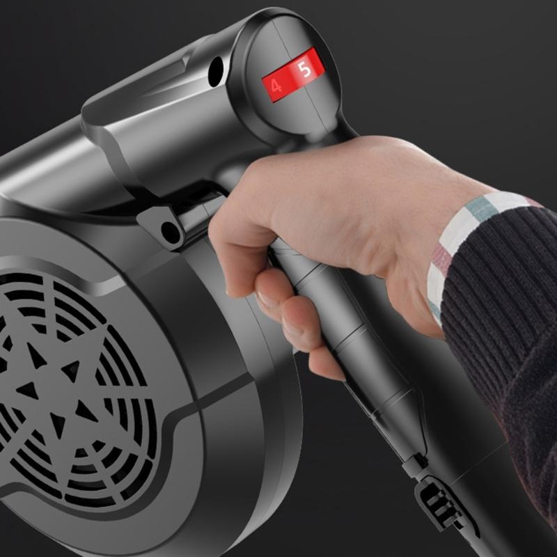 5 Speed Handheld Air Blower 12V Lithium Powered Rechargeable Design For Barbecue Fire Starting And Electronics Cleaning