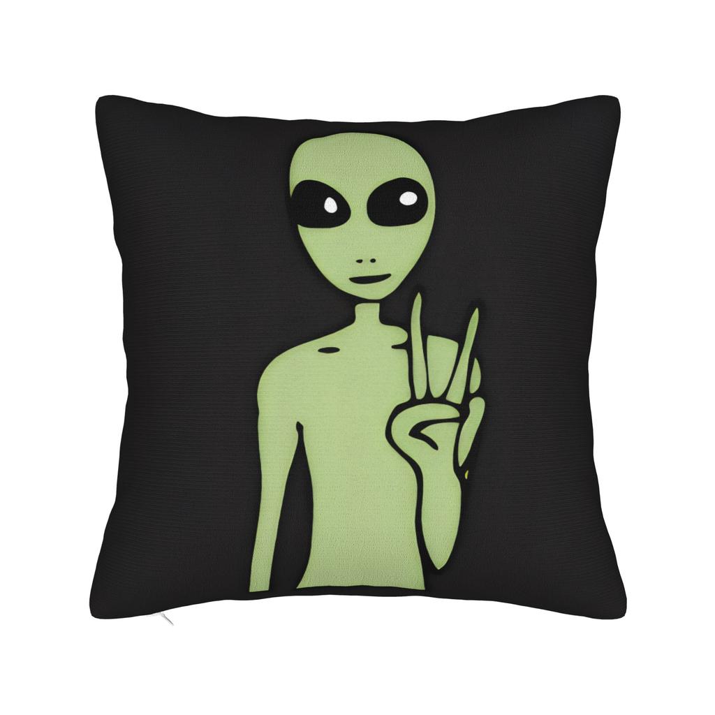 Ufo We Come In Space Alien Pillow Cover Funny Pillow Case For Living Room Bed Chair Soft Pillowcases Gift