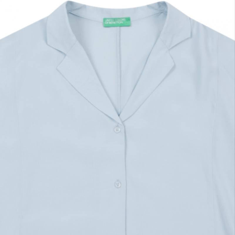 Benetton Dolman Sleeve Unbalance Shirt 3s 53a0dq01y