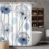 Floral Printed Shower Curtain, Polyester, Woven, Machine Washable, Fade Resistant, 12 Hooks, Spring & All Season, Bathroom Decor