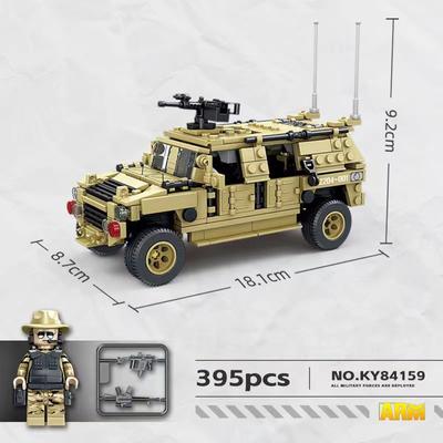 395 STK Militær panserbil Army Building Block Murstein modell Julegave til gutter