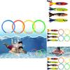Anéis Flutuantes Torpedos Kit de Brinquedos para Brincadeiras Aquáticas para Atividades de Piscina Infantil