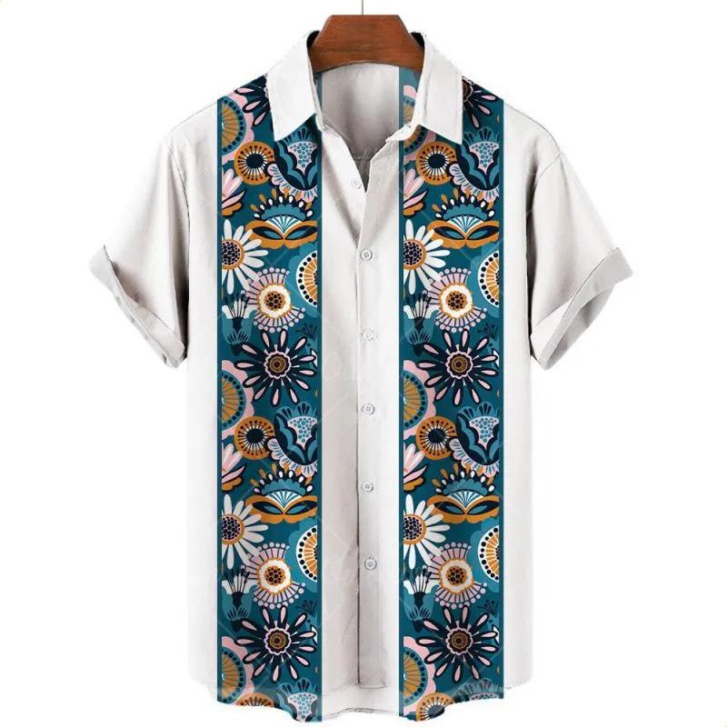 Summer Men's Hawaiian Short Sleeve Shirt Men's Beach Shirt