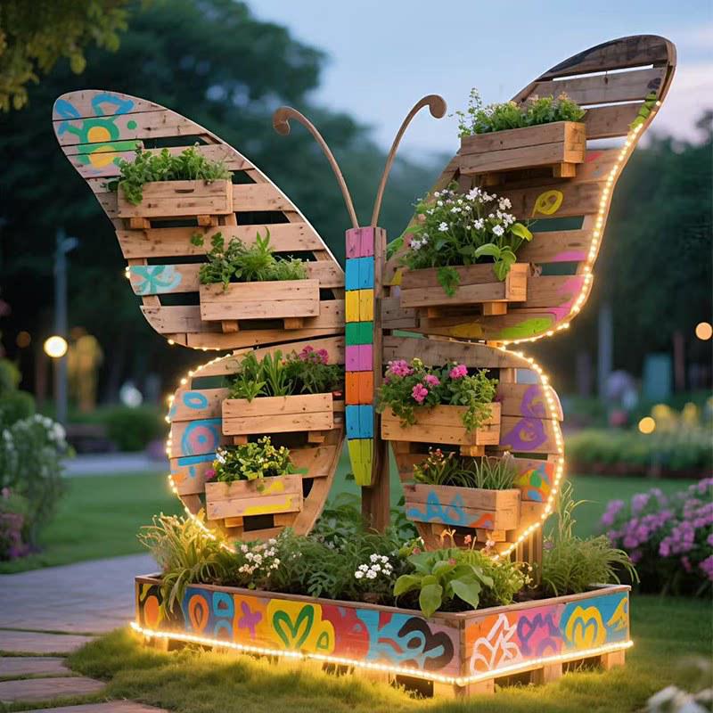 Wooden Butterfly Décor for Parks, Malls, Campsites & Scenic Spots
