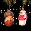 New Christmas tree decoration fox hedgehog special-shaped Christmas ball ornament Christmas tree pendant pendant