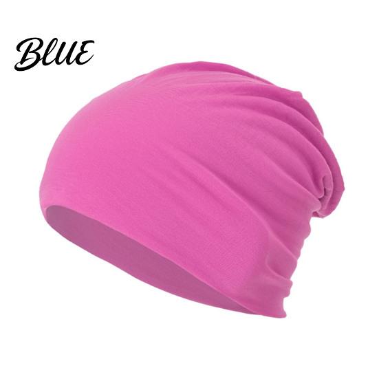Windproof Spring And Autumn Headwear Slouchy Hip-Hop Hat Solid Color Soft Chemo Headwear Breathable Fabric Sun Protection Hat Lightweight Cancer Cap
