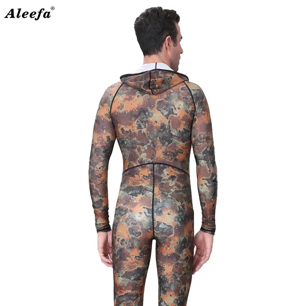 Dive&Sail Rash Guard Swimming Suit Spearfishing Spandex Couple Camo Skin DIVE One Piece UV Proction Men Women Surfing Suit