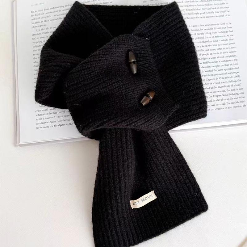 1Pc Knit Multi-functional Neck Brace Winter Button Korean Version Yarn False Collar Scarf