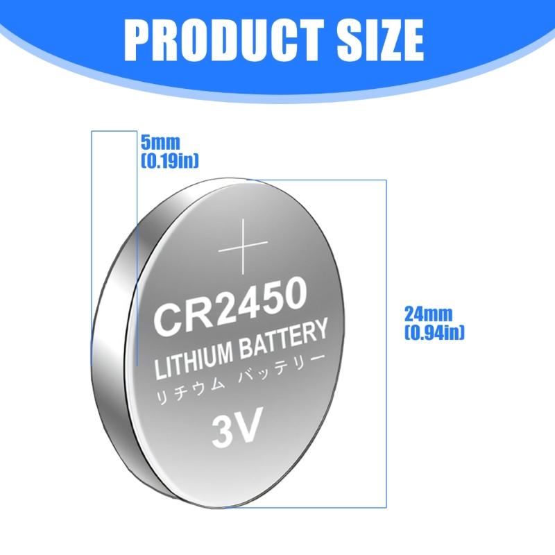 10/5Pcs CR2450 Button Cell Batteries High Performances 3V Power for Electronics Toys and Remote Controls Watches