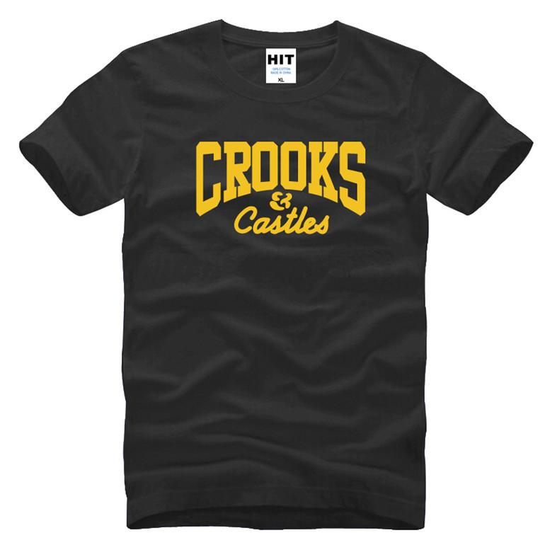 Crooks And CASTLES tshirt NEW arrived casual cotton t shirt Unisex size 3XL top tees summer style