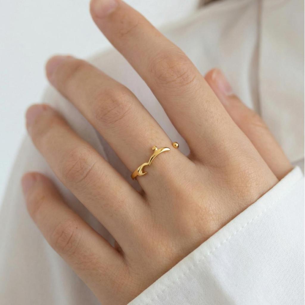 Anello Arabo Placcato Oro Acciaio Inossidabile Calligrafia Allah Anelli Apribili Gioielli Religiosi Islamici per Donne