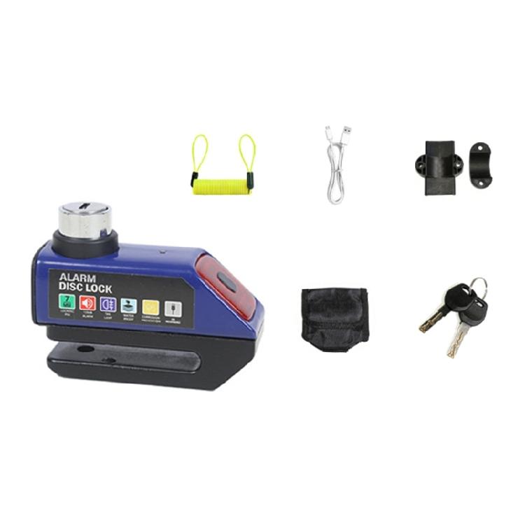 High Strength Metal Disc Brake Lock with 110dB Security Alarm Small Vehicle Alarm Lock for Motorcycle Bike Scooter