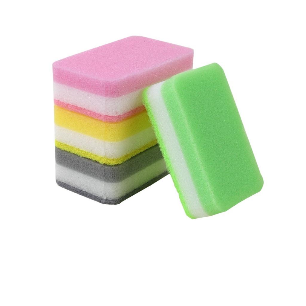 Dishwashing Sponge High Density Color Sponge Kitchen Cleaning Sponge Block Household Dishwashing Brush Durable