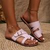 Fashion Women's Slippers Outdoor Open Toe Flat Beach Shoes 2025 New Summer Retro Women's Casual Fashion Large Size Women's Sandals