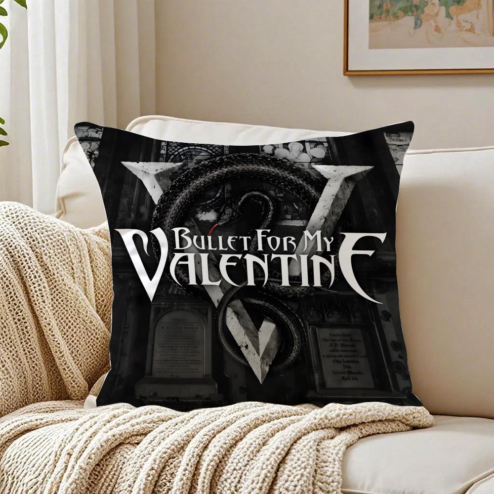 band emotional BBullet for My VValentine Cushion Cover Pillowcase Antidustmite living Room Sofa Decor Cushion Room