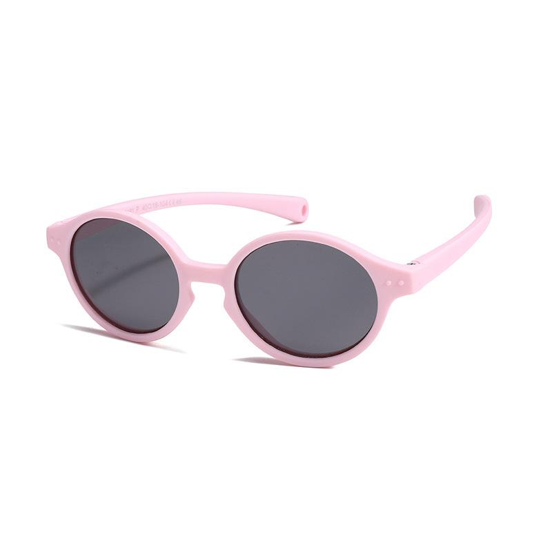

Childrens Trendy Polarized Oval Frame Sunglasses Summer Outdoor Uv Protection Dark Rose