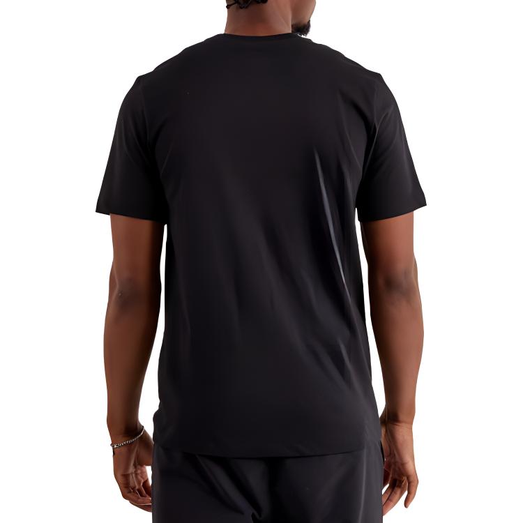Jordan Air T Shirts Men's Black Crew Neck Moderate DA6744-010